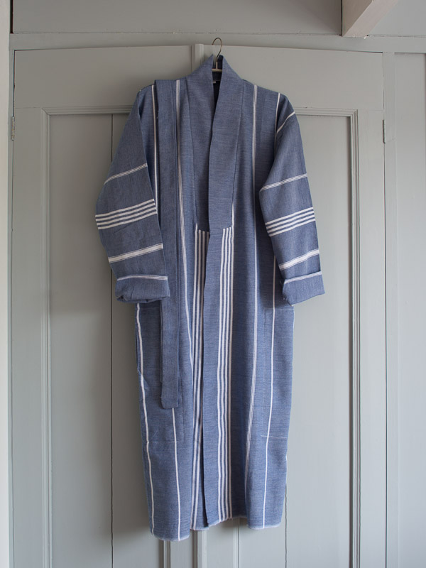 hammam bathrobe size XS/S, navy blue